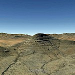 Google Earth view of Mexican Hat hill looking west.